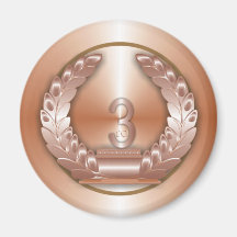 Bronze Medal Refrigerator Magnets