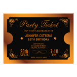 Bronze Party Ticket invitations