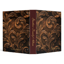 Bronze Scroll Leaf Family Album Binder