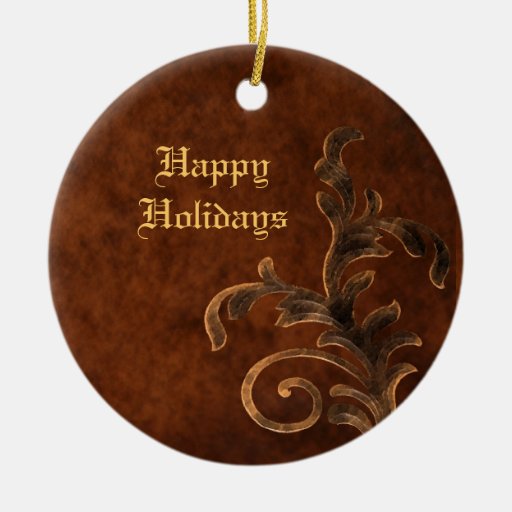 bronze scroll leaf holiday christmas ornament zazzle bronze scroll leaf holiday christmas ornament zazzle