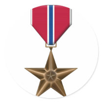 Bronze Star Medal Sticker