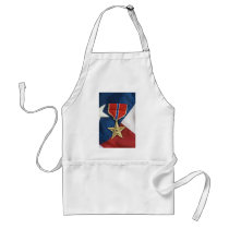 Bronze Star on American flag Aprons