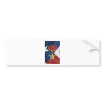 Bronze Star on American flag Bumper Stickers