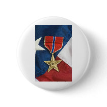 Bronze Star on American flag Pins