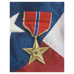 Bronze Star on American flag Custom Letterhead