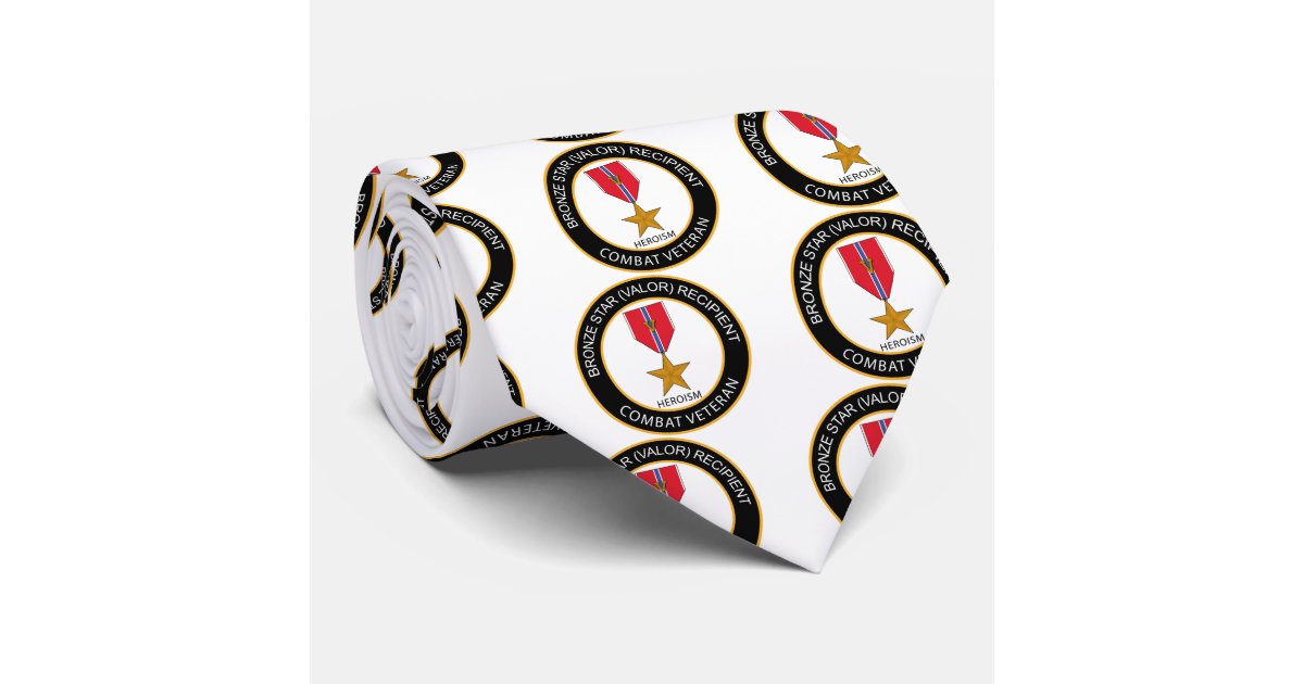 Bronze Star Recipient Combat Veteran Tie Zazzle