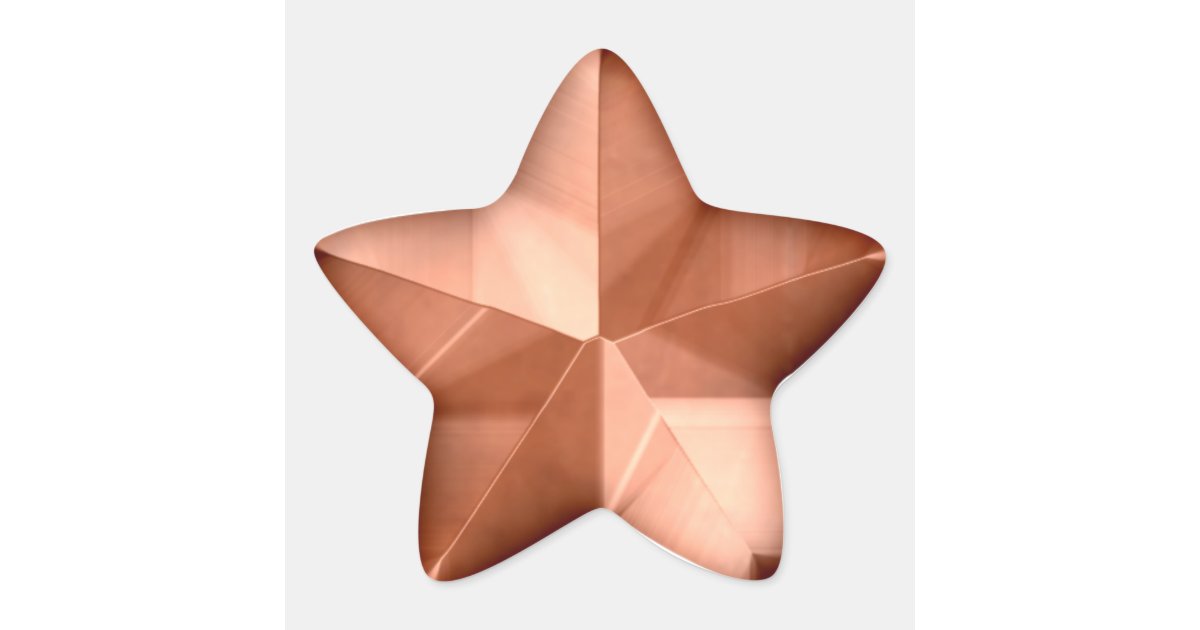 Bronze Star Sticker Zazzle
