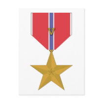 Bronze Star With V postcards