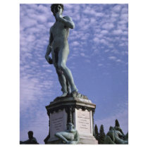 Bronze statue, David by Michelangelo, Florence, It Full Color Flyer