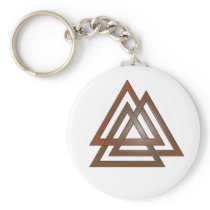 Bronze Valknut Keychain