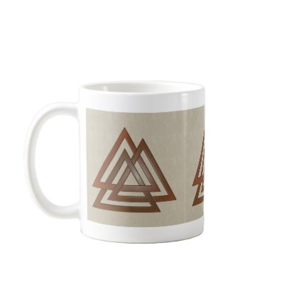 Bronze Valknut Mug by FogWeaver