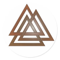 Bronze Valknut Stickers