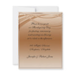 Bronze Waves on Ecru Personalized Invite