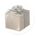 Bronze Wedding Present with Bow stickers by White_Wedding Bronze Wedding Present with Bow stickers