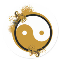 Bronze Yin Yang stickers by BuddhaGifts Bronze Yin Yang stickers