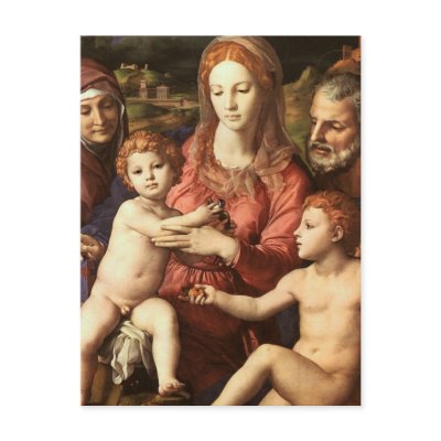 Bronzino - Holy Family Postcard by MasterpieceArt