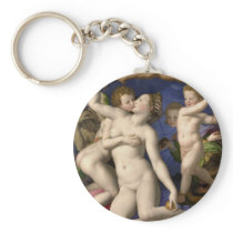 Bronzino: Venus, Cupid, Folly and Time Keychain