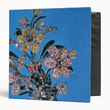 Brooch in form of large bouquet with brilliant 3 ring binders