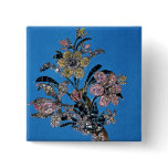 Brooch in form of large bouquet with brilliant button