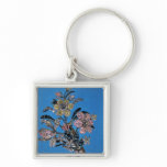 Brooch in form of large bouquet with brilliant key chains