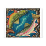 Brook Trout and Rainbow Trout Postcard