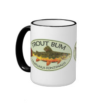 Brook Trout Bum Fish, Fishing mugs