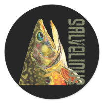 Brook Trout Fish Head stickers