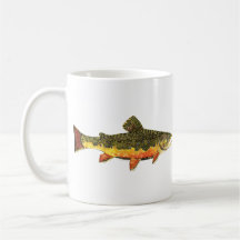 Brook Trout Fish Painting Coffee Mugs