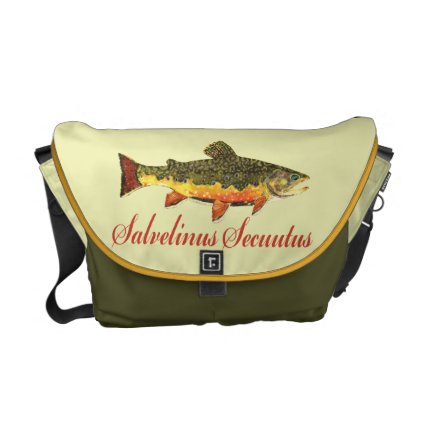 Brook Trout Fish Painting Courier Bags