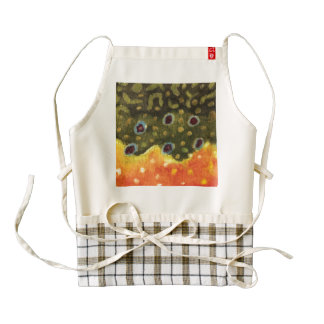 Brook Trout Fisherman's Zazzle HEART Apron