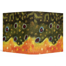 Brook Trout Fly Fishing Vinyl Binder
