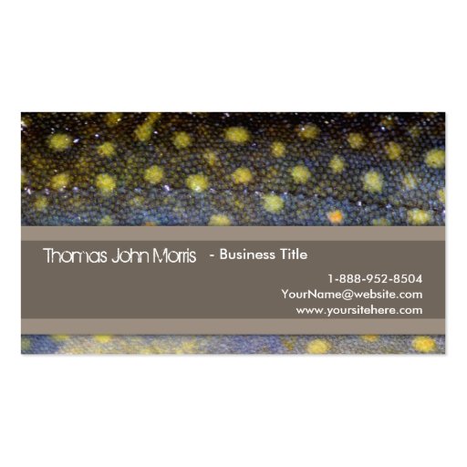 Brook Trout Fly Fishing Business Card (front side)
