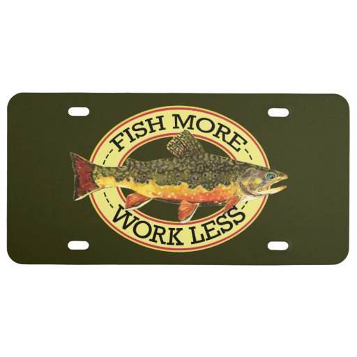 Brook Trout Fly Fishing License Plate Zazzle