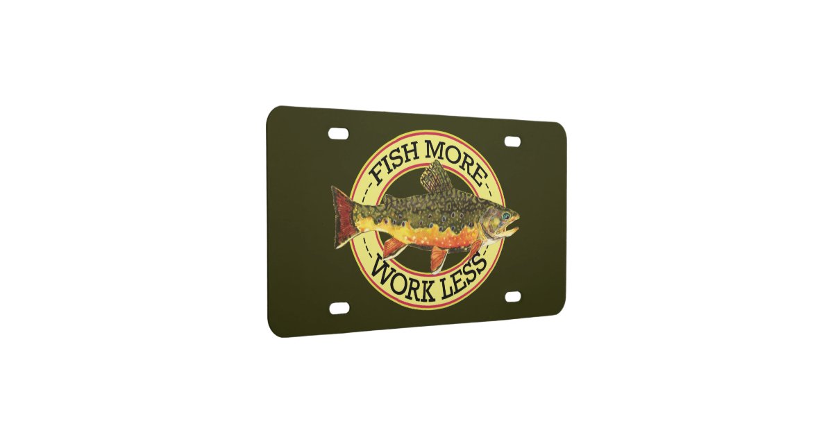 Brook Trout Fly Fishing License Plate Zazzle