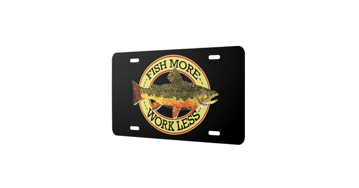Brook Trout Fly Fishing License Plate Zazzle