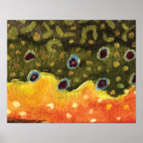 Brook Trout Fly Fishing Poster
