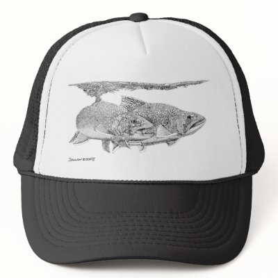 Brook Trout Mesh Hats by WildlifeInk