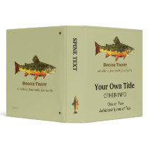 Brook Trout Latin 3 Ring Binders