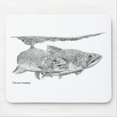 Brook Trout Mouse Pads by WildlifeInk