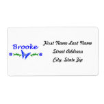 Brooke (Blue Butterfly) Custom Shipping Label