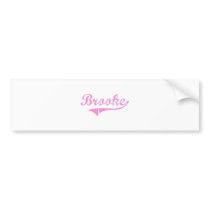 Brooke Classic Style Name Bumper Sticker