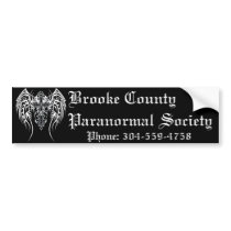 Brooke County Paranormal Bumper Sticker