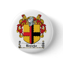 Brooke Family Crest Pinback Button