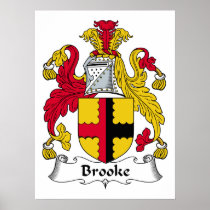 Brooke Family Crest Poster