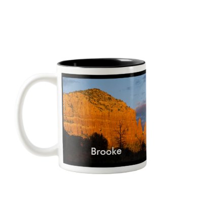 Brooke on Moonrise Glowing Red Rock Mug by SedonaMugs