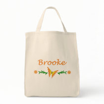 Brooke (Orange Butterfly) Tote Bags