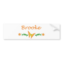 Brooke (Orange Butterfly) Bumper Sticker