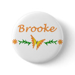 Brooke (Orange Butterfly) buttons