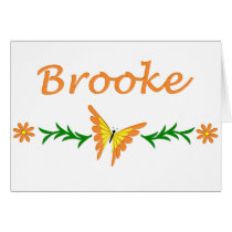 Brooke (Orange Butterfly) Greeting Card
