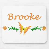 Brooke (Orange Butterfly) Mousepad